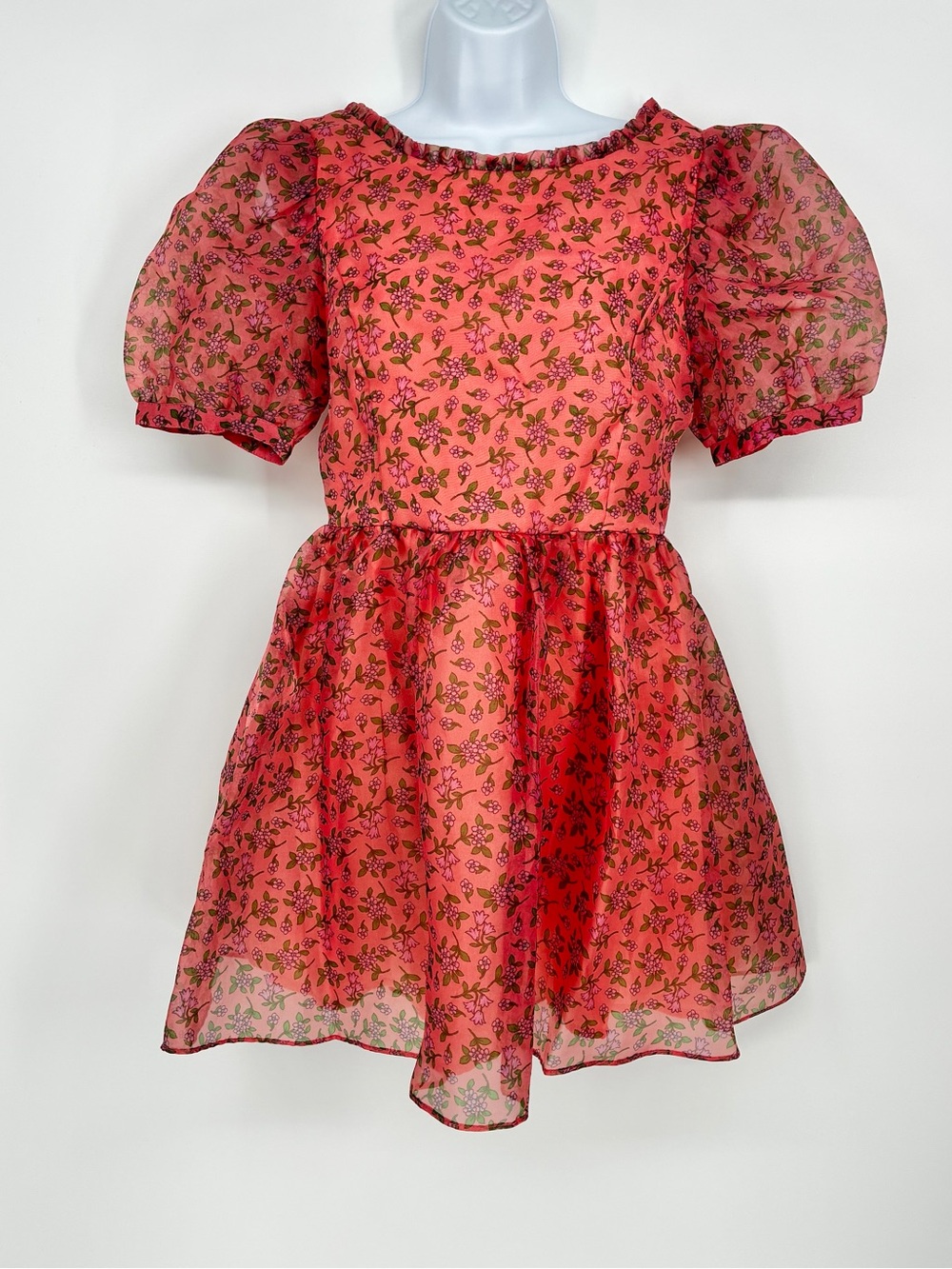 Lost + Wander Venus Rising Pink Floral Open Back Mini Dress S NWT